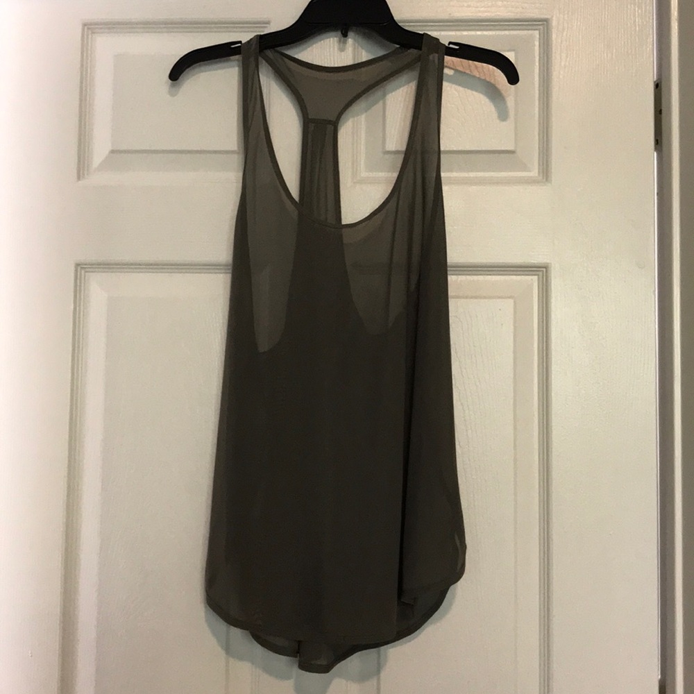 Olive Lululemon workout tank size 10